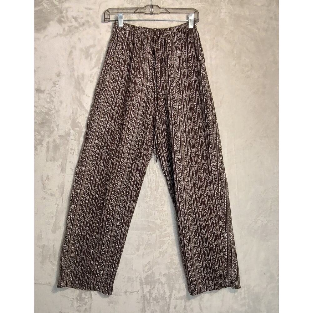 JM Studio Women's Wide Leg Casual Pants, Size Medium, Made in USA, Black White